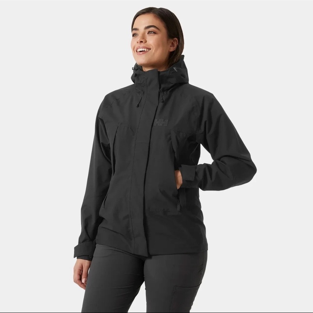 Helly Hansen Banff Waterproof Hooded Shell Jacket Black M NWT